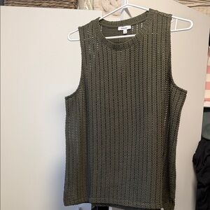 Reitmans Dark Green Sleeveless Knit Top